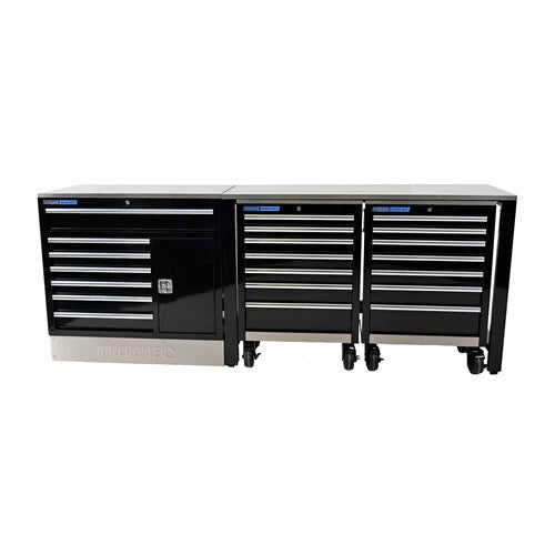 Kincrome Trade Centre Garage Set 4 piece 21 Drawer Tool Box and Bench K7374