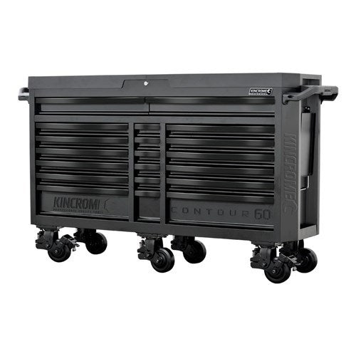 KINCROME CONTOUR Super Wide Tool Trolley 20 Drawer Black Series K7862
