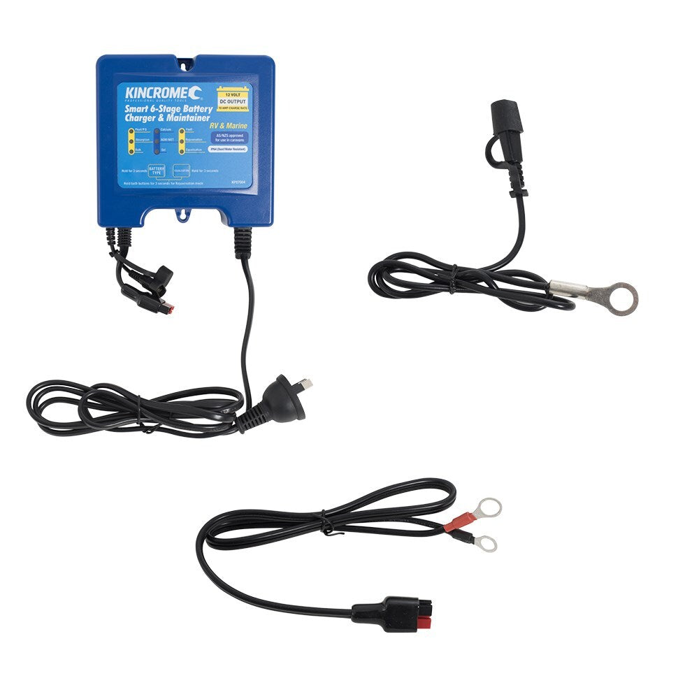 KINCROME Battery Trickle Charger & Maintainer RV & MARINE 12 Volt 10 AMP KP87004