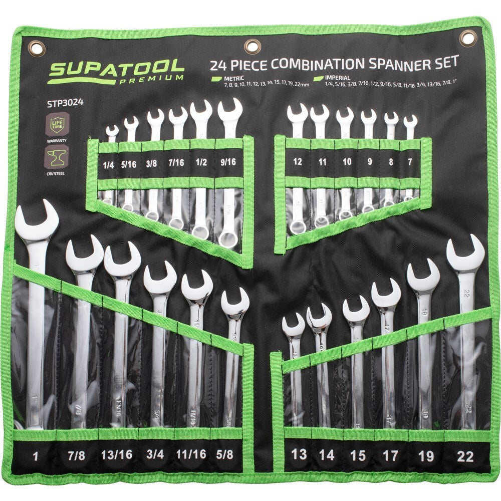 KINCROME Combination Spanner Set 24 Piece STP3024