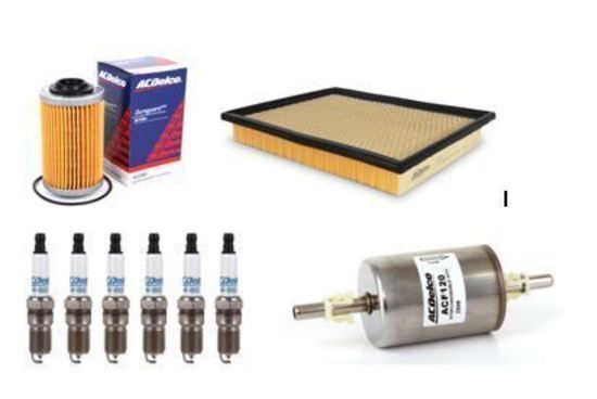 Service kit OIL AIR FUEL FILTERS SPARK PLUGS ACDelco suitable for VZ COMMODORE V6 3.6