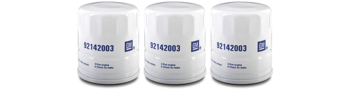 Oil filter V6 Pack of 3 Genuine suitable for Holden Commodore VN VP VR VS VT VX VY 92142003 GM