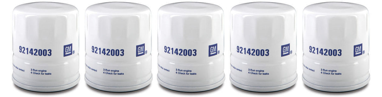 Oil filter V6 Pack of 5 Genuine suitable for Holden Commodore VN VP VR VS VT VX VY 92142003 GM