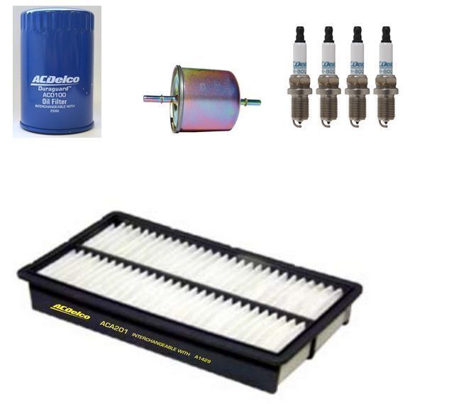 OIL AIR FUEL FILTERS SPARK PLUGS SERVICE KIT ACDelco suitable for MAZDA TRIBUTE 2001-04 2.0l