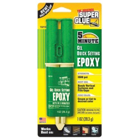 Original Superglue Quick Setting Gel Epoxy Industrial Strength - Fast Setting Gel - 4-6 Min 1oz Card