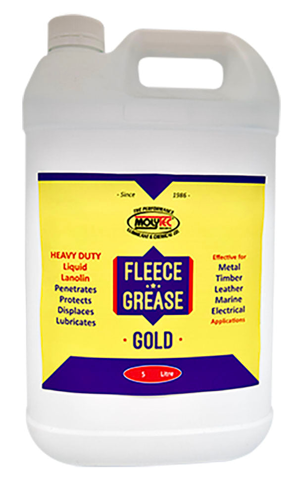 Molytec Fleece Grease Gold Extra Strength Lubricant for Heavy Duty Applications 5L Bottle