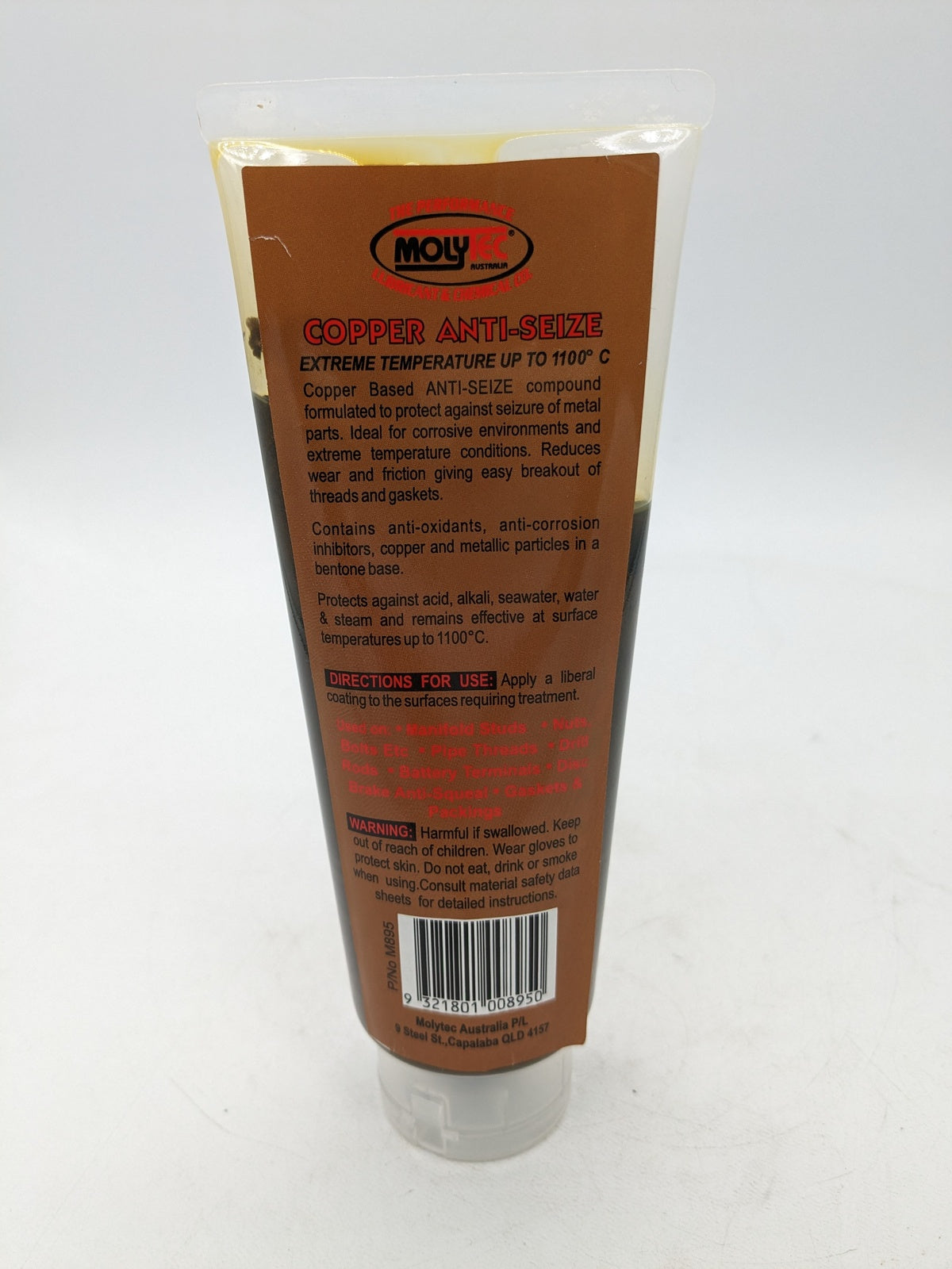 Molytec Copatec Anti-Seize Copper based Anti-Seize Compound, Protects parts from Corrosion, Gailing & Seizing 250g Tube