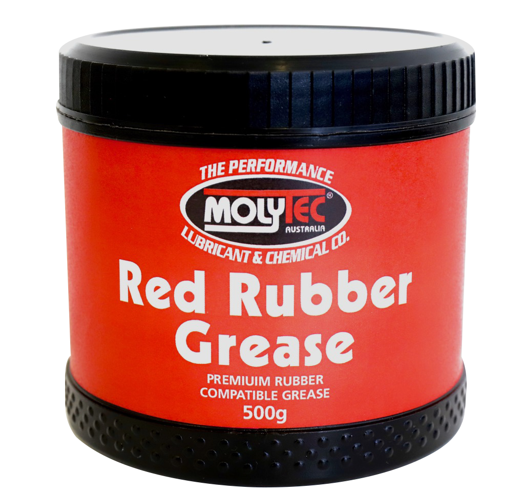 Molytec Red Rubber Grease Premium Quality Clay Thickened Grease Formulated with Castor Oil 500g Tube