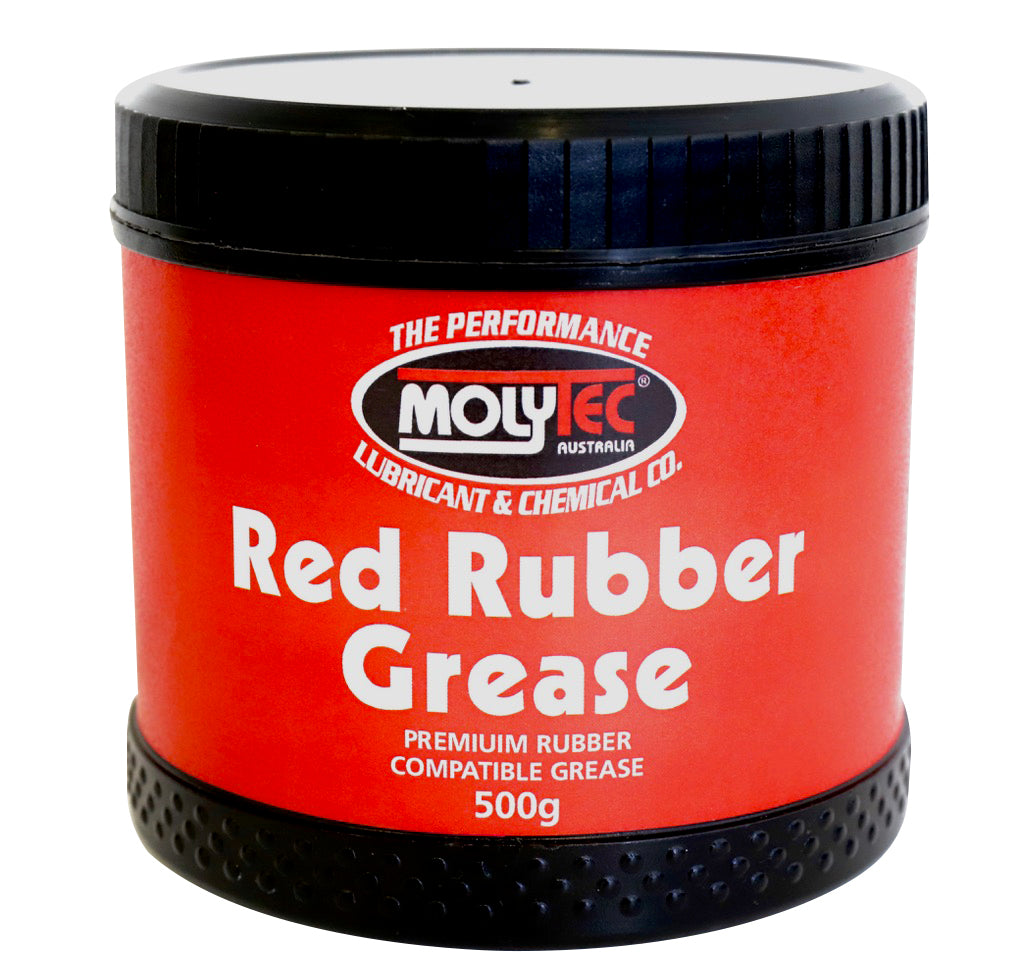Molytec Red Rubber Grease Premium Quality Clay Thickened Grease Formulated with Castor Oil 500g Tube