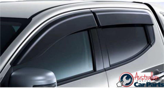 Weather shields for Mitsubishi Triton MQ 2016- set of 4 Dual cab MZ330748 Genuine New