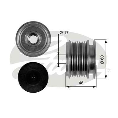 Pulley - Alternator Overrunning Clutch Gates OAP7045
