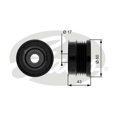 Pulley - Alternator Overrunning Clutch Gates OAP7049