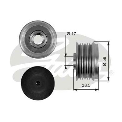 Pulley - Alternator Overrunning Clutch Gates OAP7050