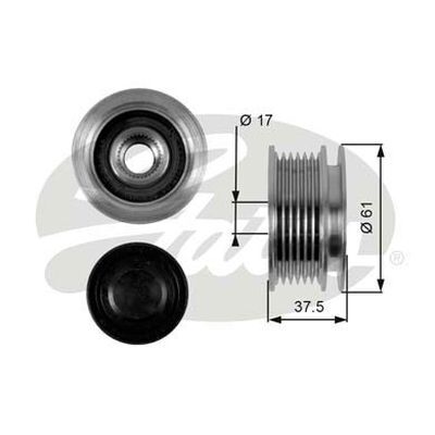 Pulley - Alternator Overrunning Clutch Gates OAP7057