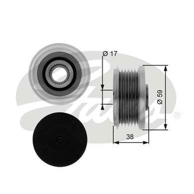 Pulley - Alternator Overrunning Clutch Gates OAP7061