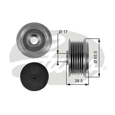 Pulley - Alternator Overrunning Clutch Gates OAP7066