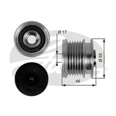 Pulley - Alternator Overrunning Clutch Gates OAP7073