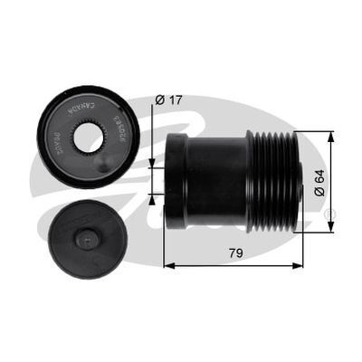 Pulley - Alternator Overrunning Clutch Gates OAP7079