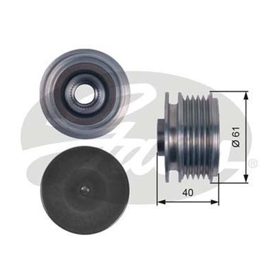 Pulley - Alternator Overrunning Clutch Gates OAP7086