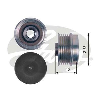 Pulley - Alternator Overrunning Clutch Gates OAP7095