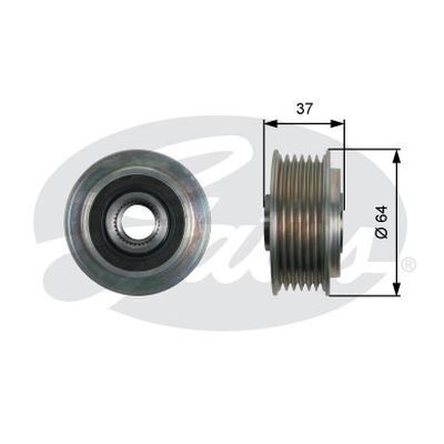 Pulley - Alternator Overrunning Clutch Gates OAP7114