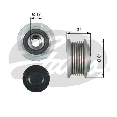 Pulley - Alternator Overrunning Clutch Gates OAP7115