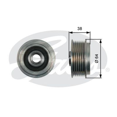 Pulley - Alternator Overrunning Clutch Gates OAP7116