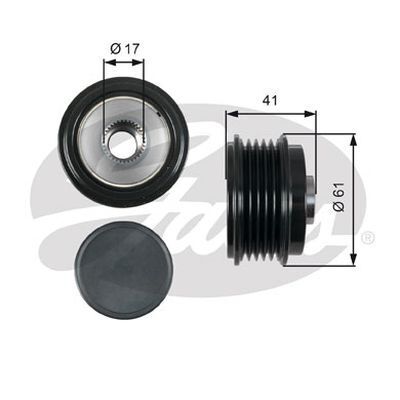 Pulley - Alternator Overrunning Clutch Gates OAP7119