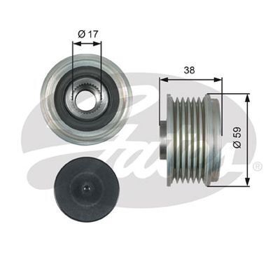 Pulley - Alternator Overrunning Clutch Gates OAP7121