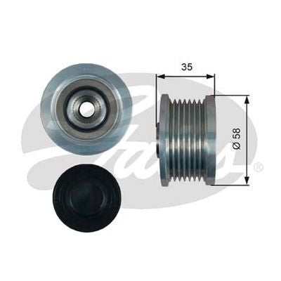 Pulley - Alternator Overrunning Clutch Gates OAP7124