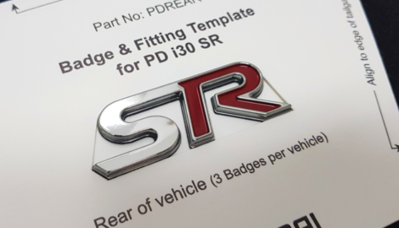 Rear SR Badge Kit PD I30 PDREAR for Hyundai i30