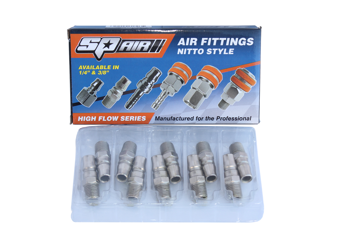 SP Tools Nitto Style 1/4 Male Plug (Box of 10) PM20BX