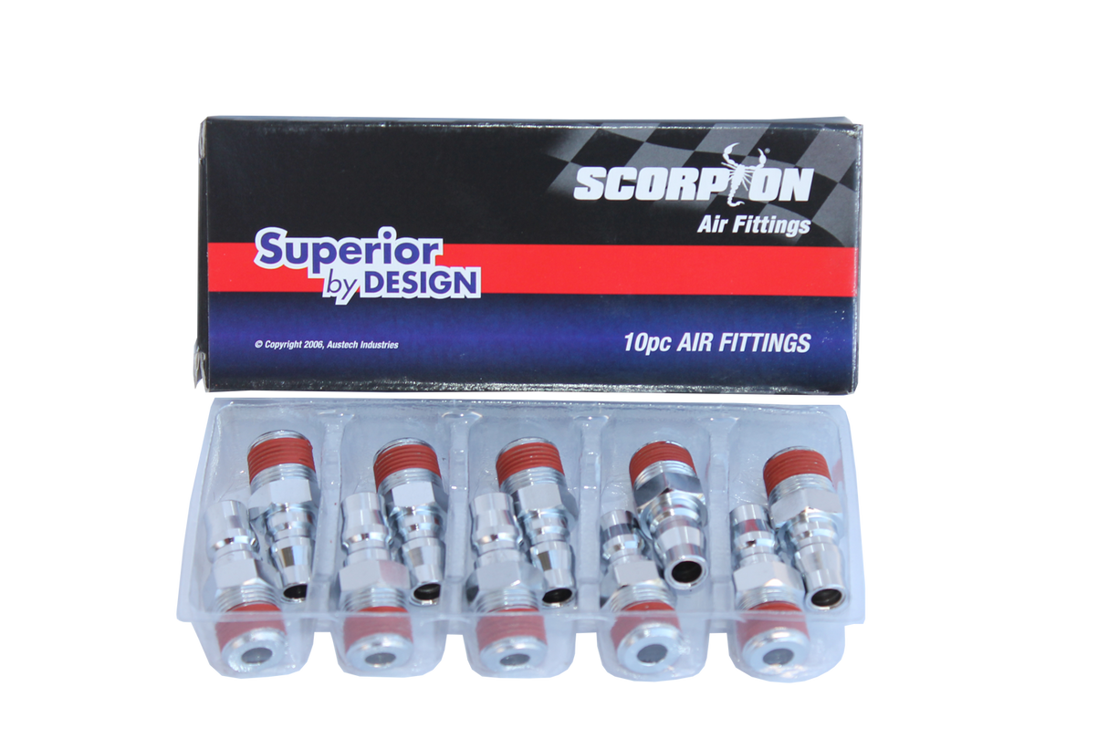 SP Tools Nitto Style 3/8" Male Plug (Box of 10) PM30BX