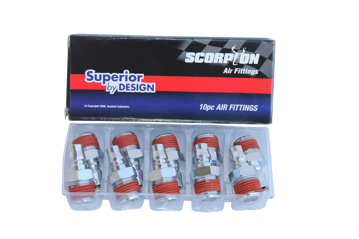 SP Tools Nitto Style 1/2 Male Plug (Box of 10) PM40BX