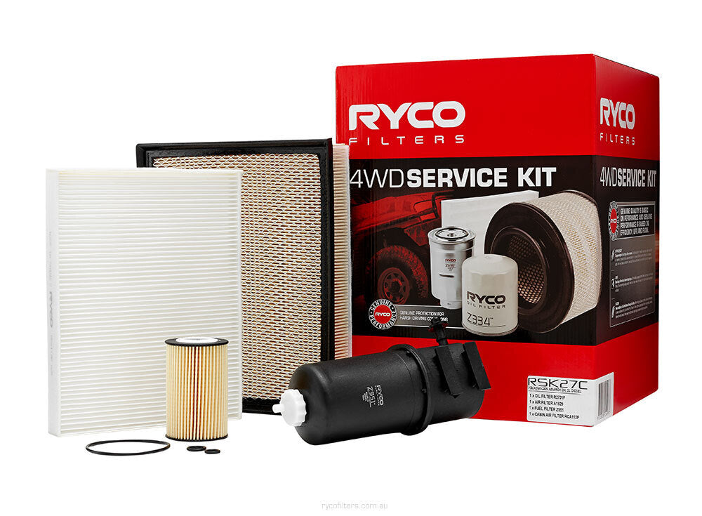 Oil Air Fuel Cabin Filter Service Kit Ryco RSK27C for VW Amarok 2.0L Diesel
