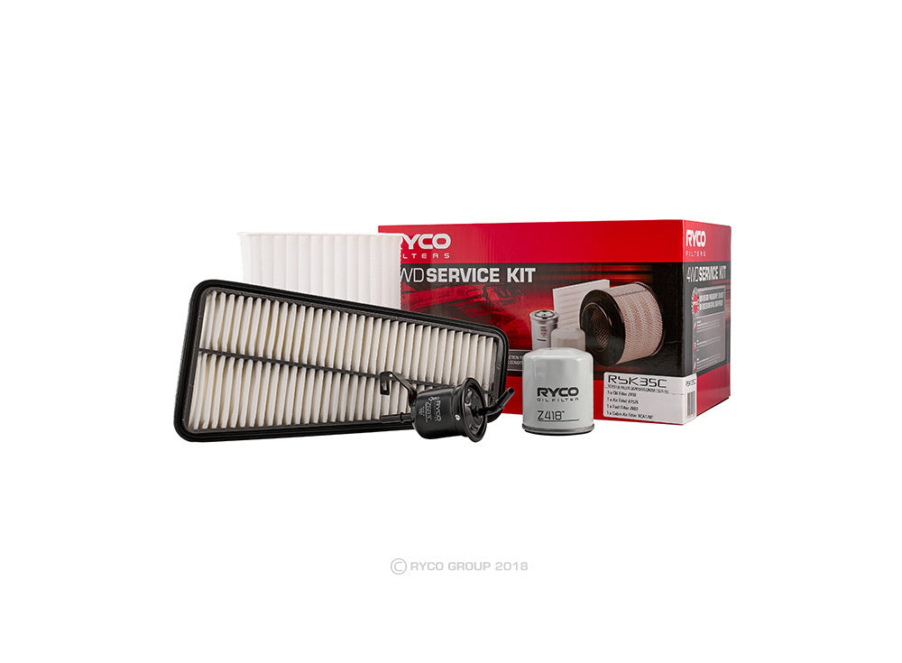 Oil Air Fuel Filter Service Kit Ryco RSK35C for Toyota Hilux GGN15/25 4.0L 08/05-08/15
