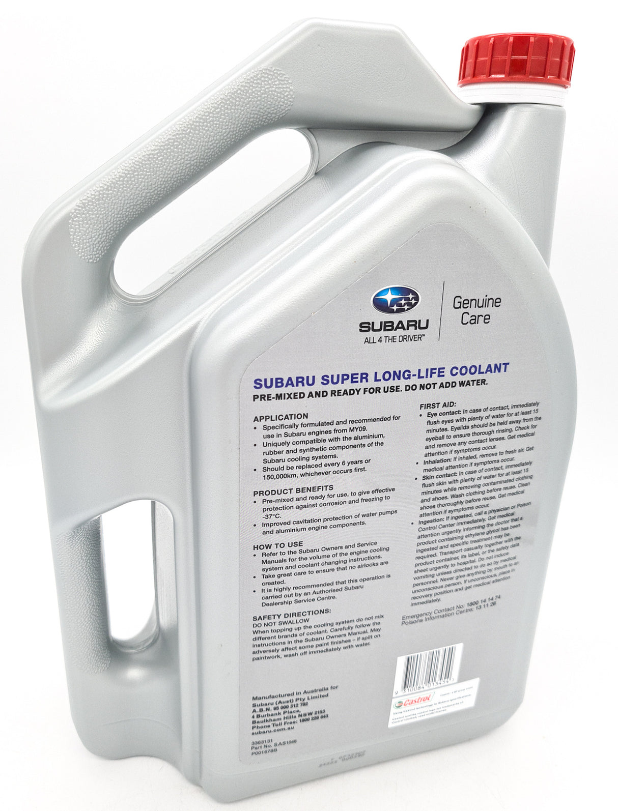 Coolant - Long Life 5ltr Blue SAS1048 for Subaru