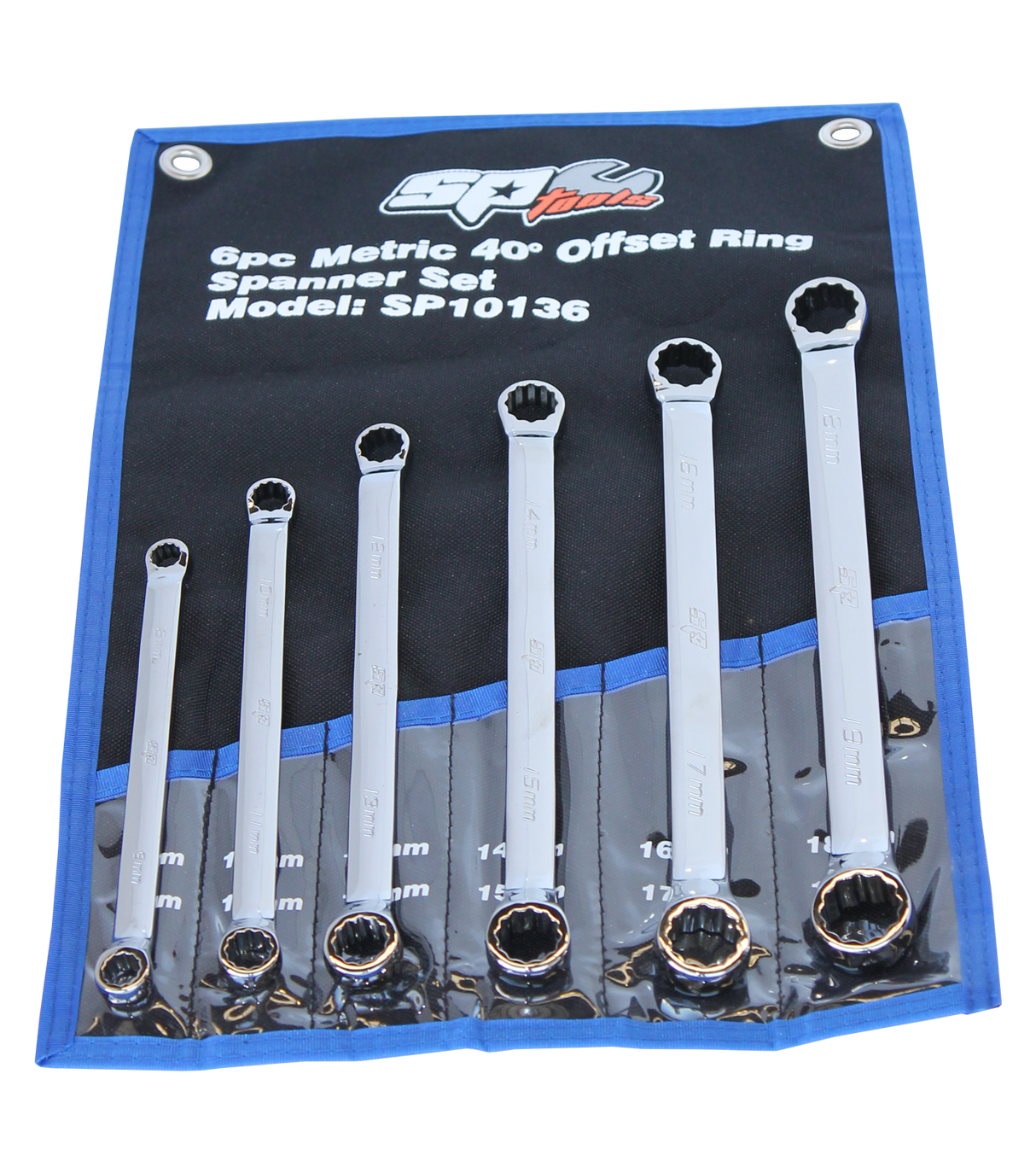 SP Tools Spanner Set Ring 45 Degree Off Set Metric 6 Piece SP10136