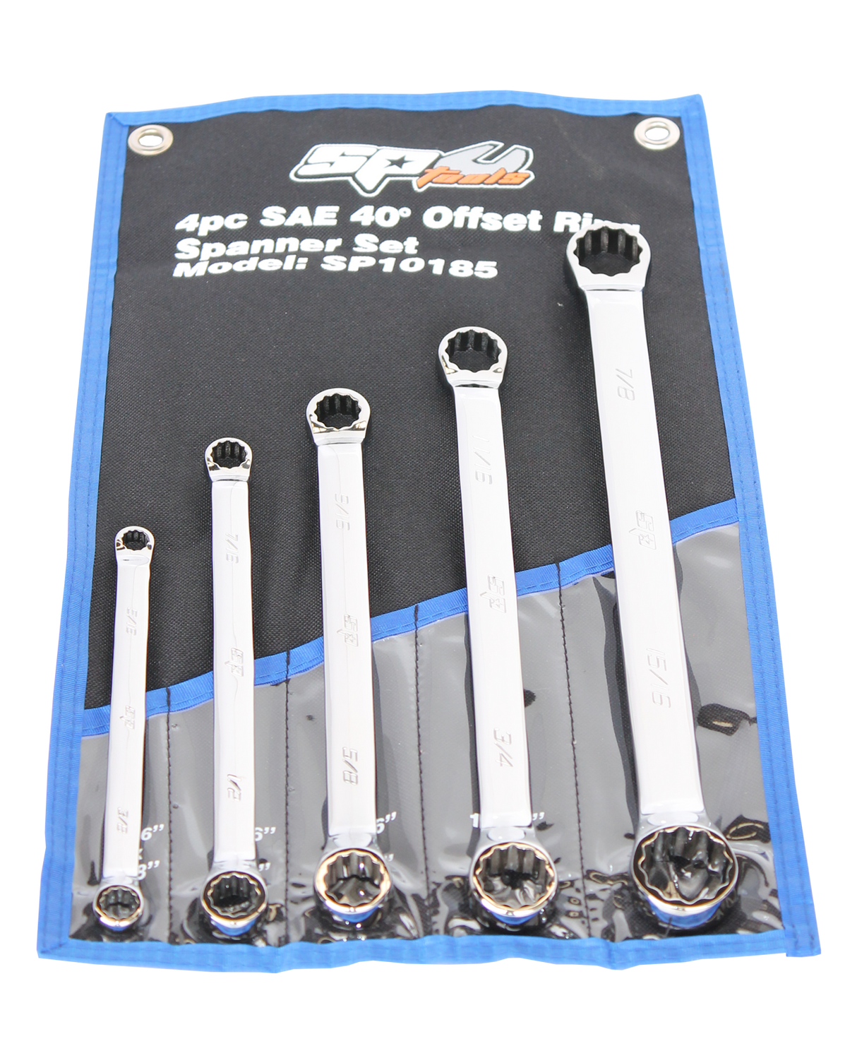 SP Tools Spanner Set Ring 40 Degree Off Set SAE 5 PieceP10185