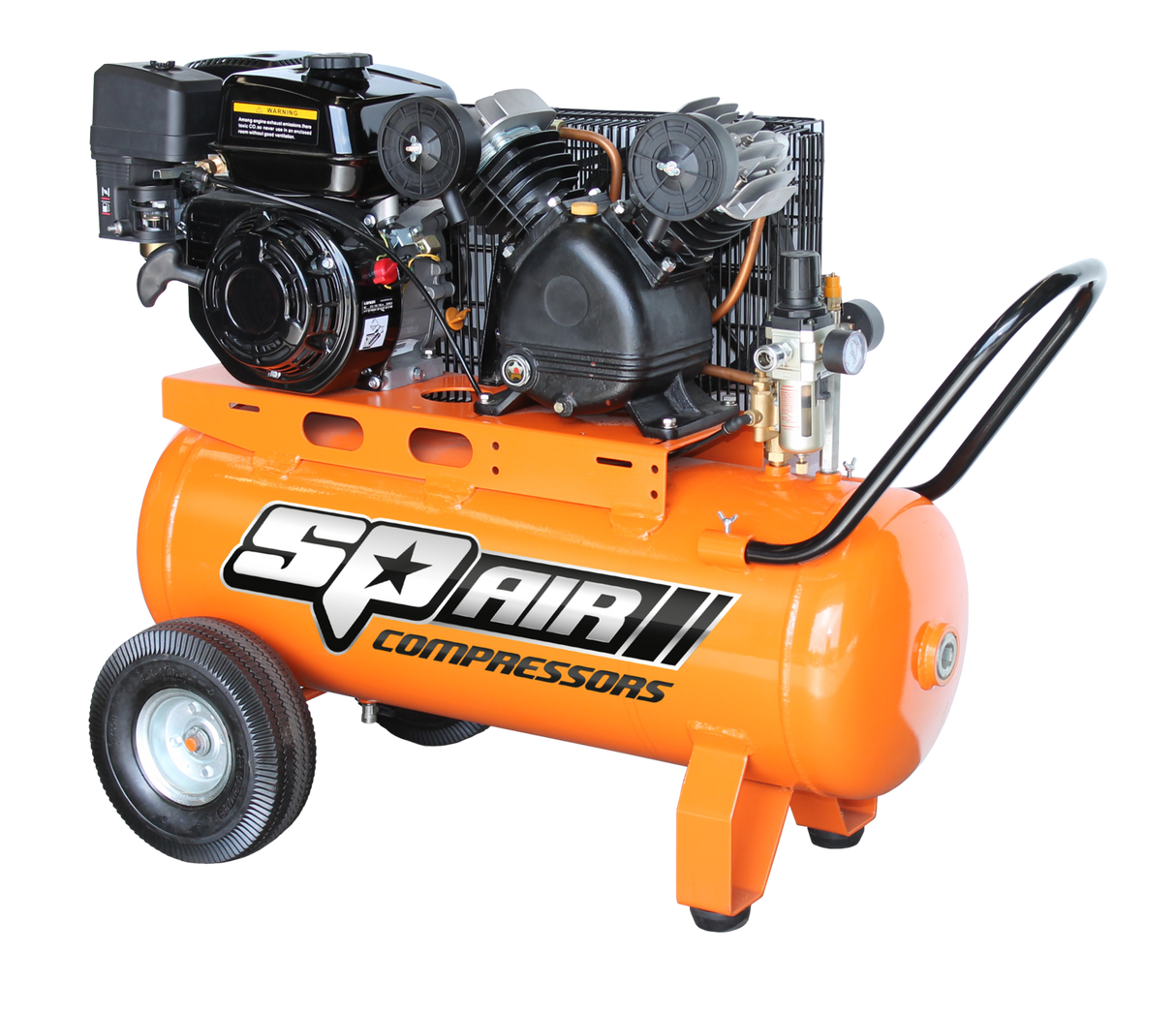 SP Tools Belt Drive Petrol Trade Cast 6.5HP 60LT Compressor. SP17P