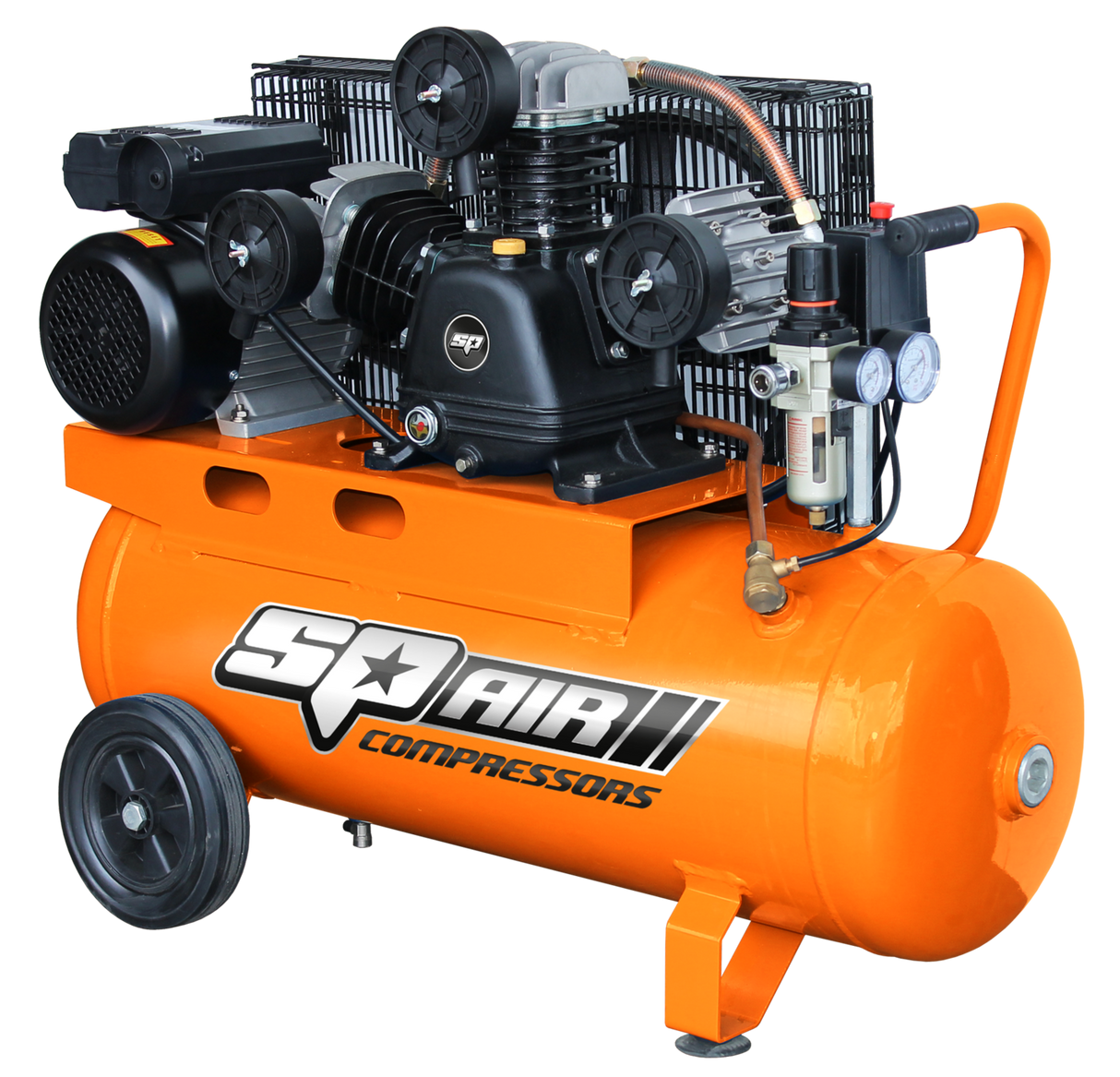 SP Tools Belt Drive Trade Cast Triple 3HP 60lt Comp. SP18
