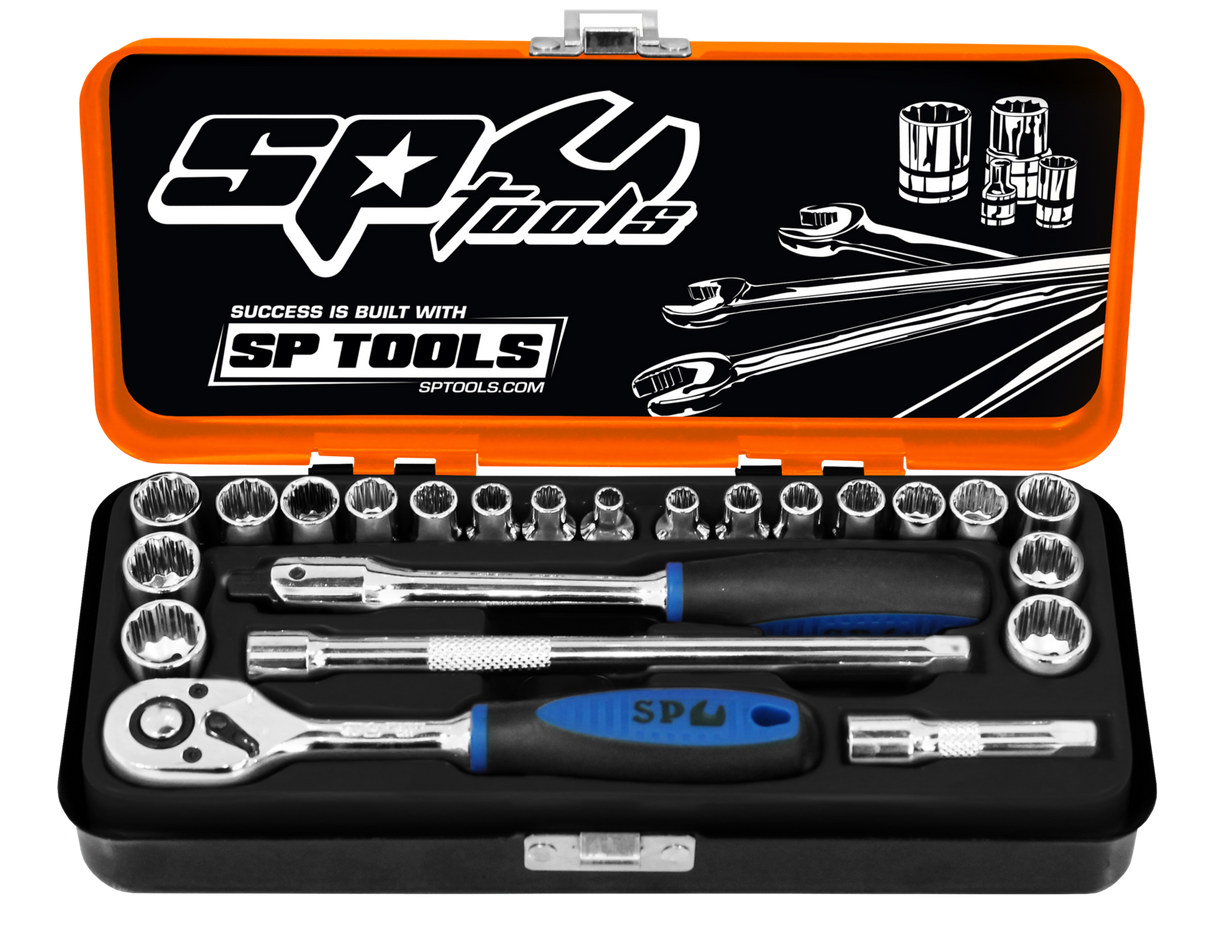 SP Tools Socket et 1/4 Drive 12 Point 23 Piece Metric/SAE SP20100