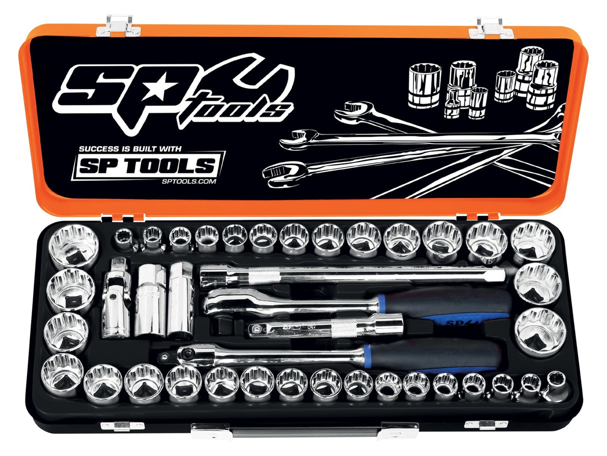 SP Tools Socket Set 1/2 Drive 12 Point 41Piece Metric/SAE SP20300
