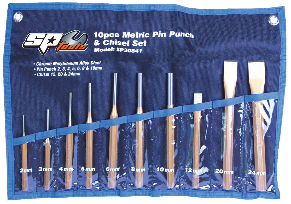 SP Tools Pin Punch and Chisel Set -10 Piece SP30841