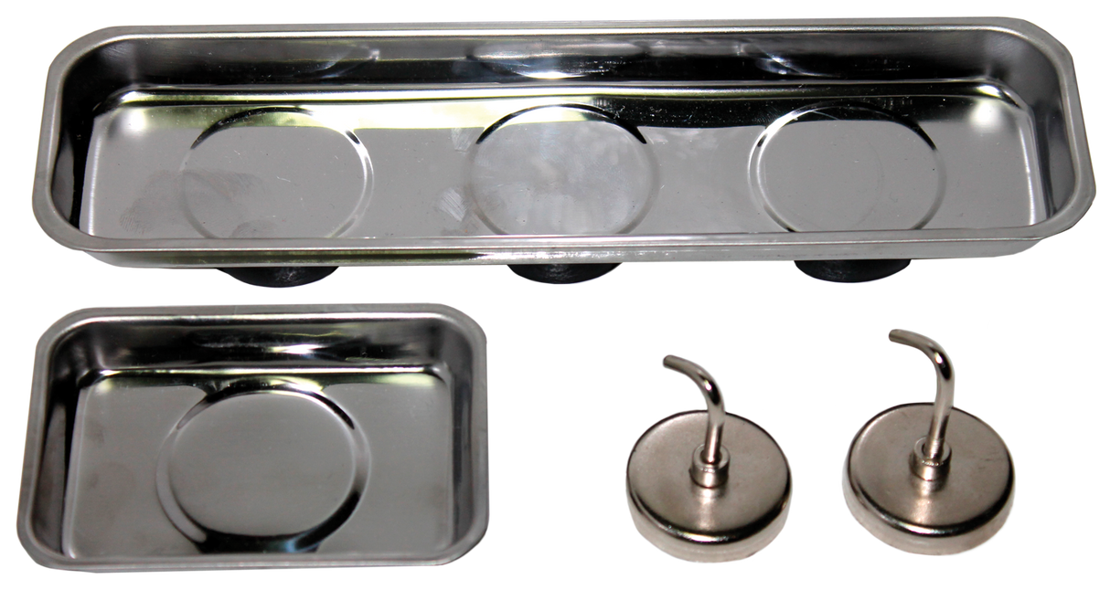 Magnetic Tool Tray & Hook Set 4 PieceP Tools SP30913 Stainless Steel