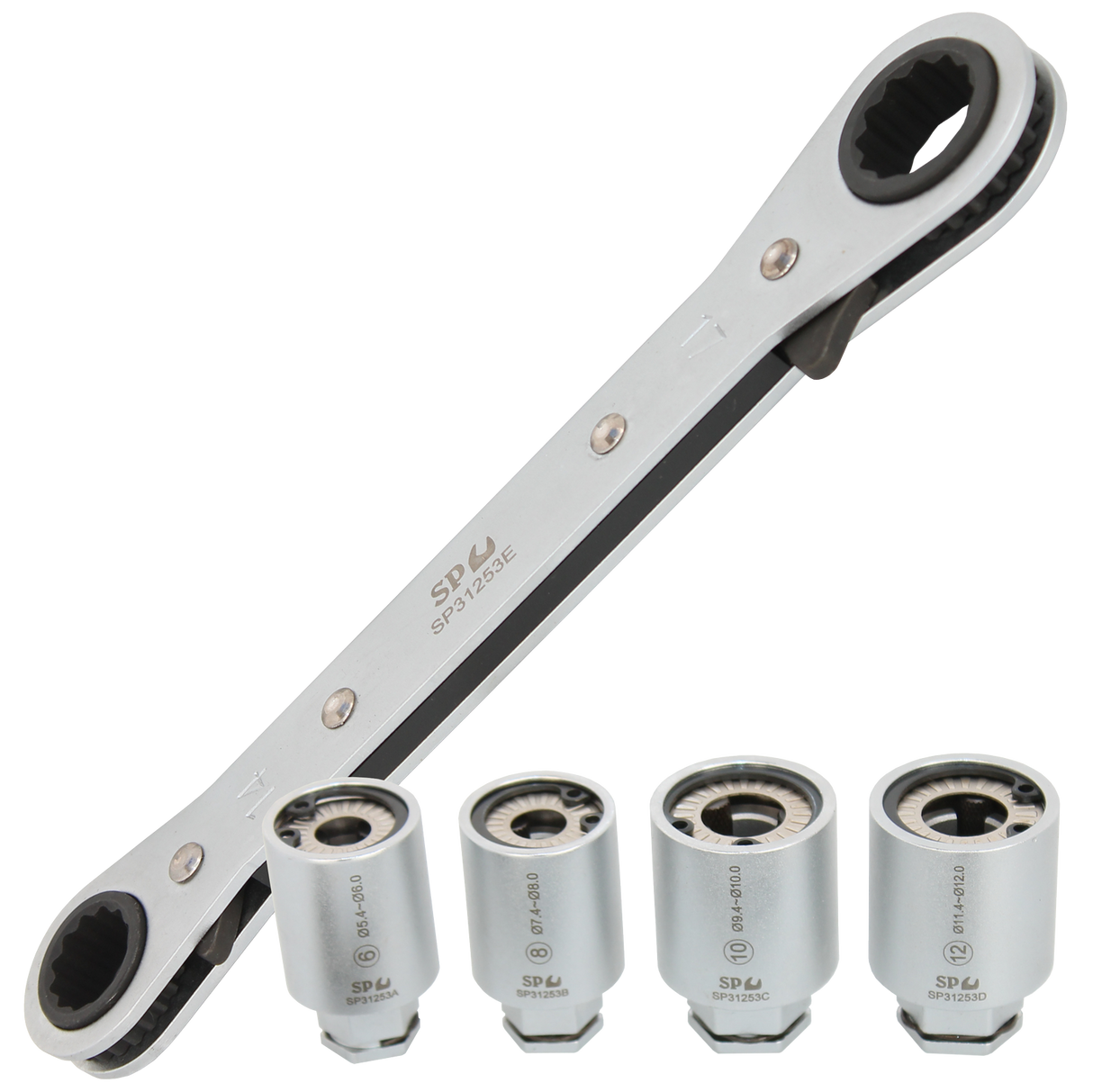 SP Tools Stud Remover Socket & Set 5 Piece go-through SP31253