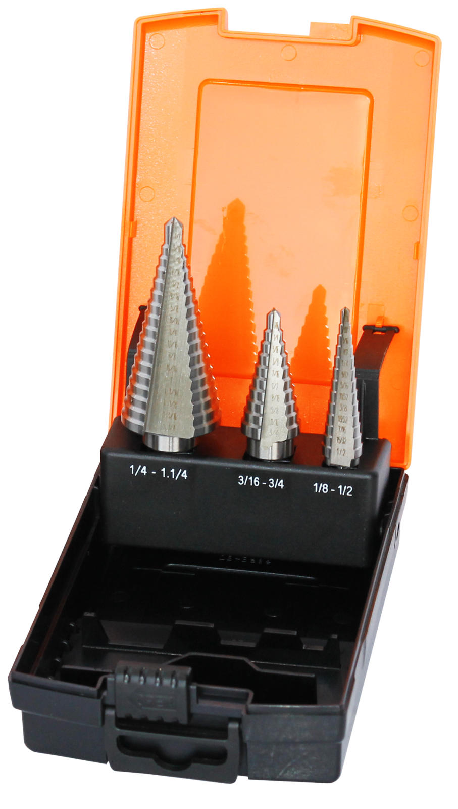 SP Tools Step Drill Set 3 PieceAE m2 1/8 To 1/2 in 1/32Inc SP31399