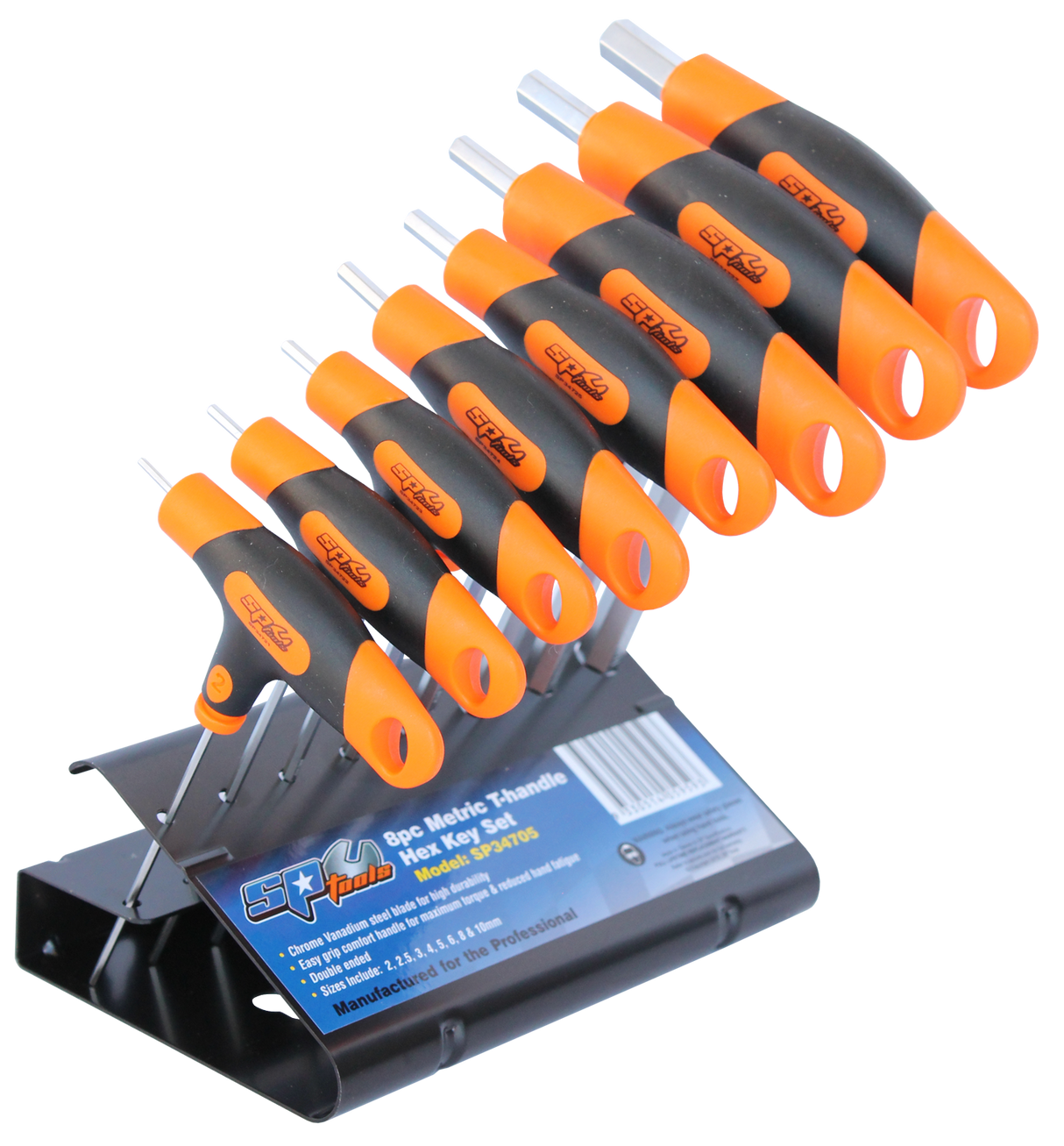 SP Tools Hex Key T-Handle 8 Piece Metric Set SP34705