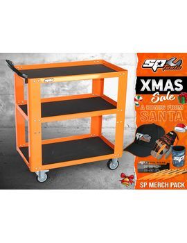 SP Tools Tool Trolley Orange SP Professional 3 Shelf SP40019