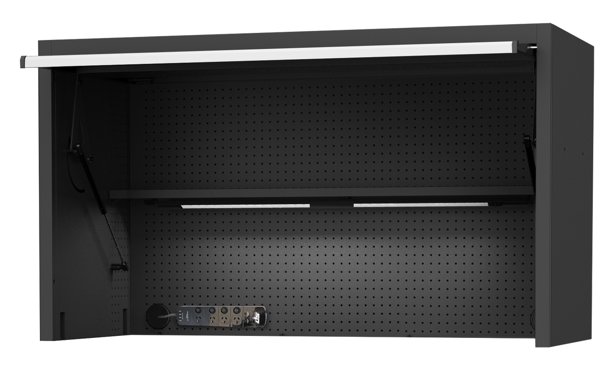 SP Tools USA Sumo Series 59" Top Hutch for Tool Cabinet SP44730 Black/ Chrome